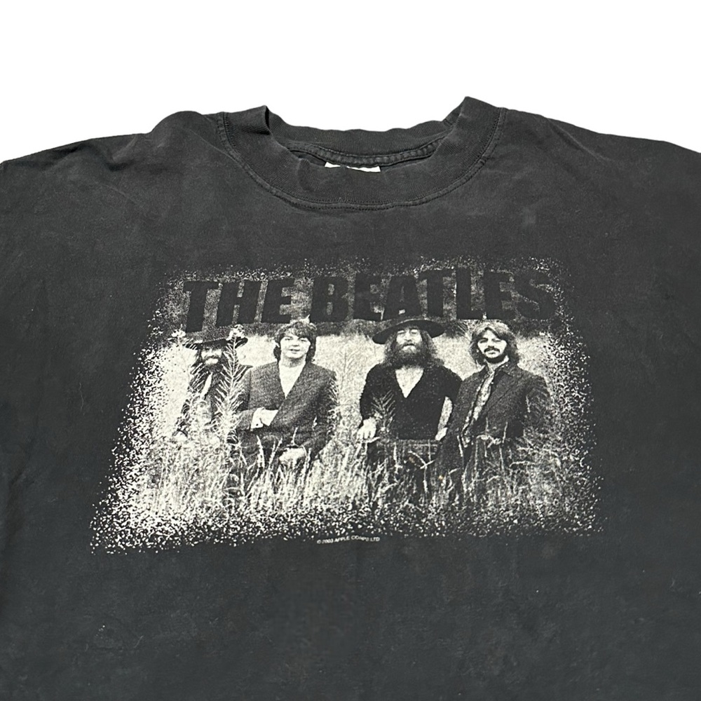 The Beatles T-Shirt Mens Large Black Short Sleeve Band Tee 2003 Vintage Y2K - Picture 2 of 9